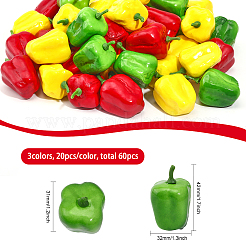 3 Beutel 3 Farben Mini-Schaum-Imitat Paprika&nbsp;AJEW-CA0003-76
