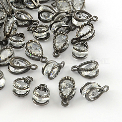 Tropfenförmige Legierung Anhänger / charms&nbsp;ZIRC-R007-038A-01