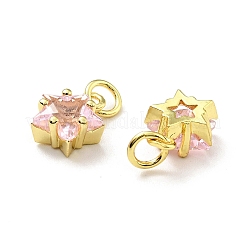 Pendentifs en zircone cubique micro-pavés en laiton écologiques&nbsp;LS-KK-D080-44G-02