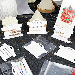 100 Stück Displaykarten für Armbänder aus Papier&nbsp;CDIS-WH0027-11B-01