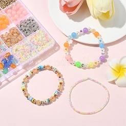 DIY-Kits zur Herstellung von Stretch-Armbändern aus leuchtenden Acryl- und Kunststoffperlen&nbsp;DIY-YW0011-66