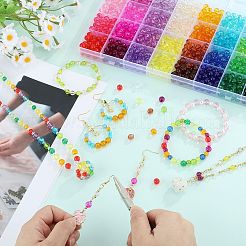 2560 pz 32 colori perline acriliche trasparenti&nbsp;TACR-SZ0001-20A