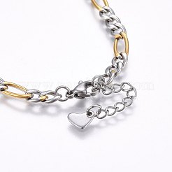 Figaro-Kettenarmbänder aus 304er Edelstahl&nbsp;BJEW-I266-02GP