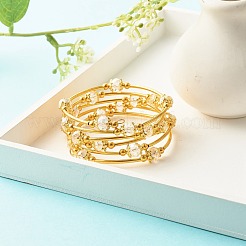 Bling Glasperlen Wickelarmband&nbsp;BJEW-JB07746-04