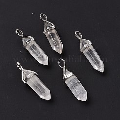 Natürliche Quarzkristall spitze Anhänger&nbsp;G-K329-53P