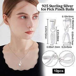 10 Stück 925 Eispickel-Klemmen aus Sterlingsilber&nbsp;STER-BBC0001-29A