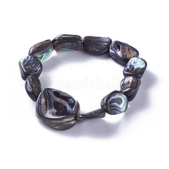 Natürliche Abalone Shell / Paua Shellstretch Armbänder&nbsp;BJEW-F378-01