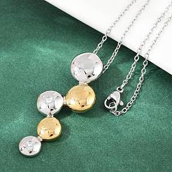 Collane con ciondolo a forma di uva in acciaio inossidabile 304 con strass di cristallo per donna&nbsp;NJEW-K290-01GP