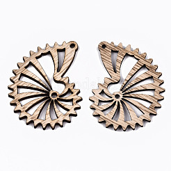 Unvollendete hohle Holz große Anhänger&nbsp;X-WOOD-N006-134
