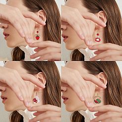 Kit de fabrication de boucles d'oreilles fruits et lapin diy&nbsp;DIY-SZ0007-52