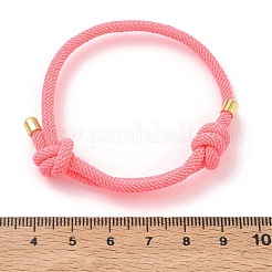 Fabrication de bracelets coulissants en cordon Milan rond en nylon ajustable&nbsp;FB-H001-01G-07
