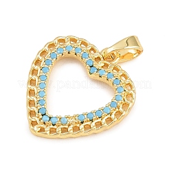 Ciondoli in ottone con micro pavé di zirconi&nbsp;KK-T086-01G