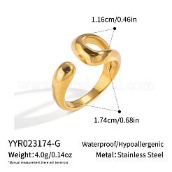 Anelli aperti irregolari in acciaio inossidabile 304 per donna&nbsp;BC4684-1