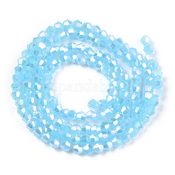 Nachahmung Jade galvanisieren Glasperlen Stränge&nbsp;EGLA-A039-J2mm-B03