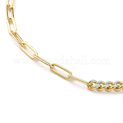 Collares con colgante de mano de hamsa de concha natural&nbsp;NJEW-JN03240-04