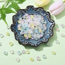 300pcs 6 couleurs perles acryliques transparentes&nbsp;TACR-CJ0001-65
