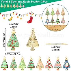 16 pendentif en alliage plaqué sur le thème de Noël&nbsp;FIND-FS0002-98