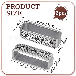 2 Stück Gürtelhalterringe aus Edelstahl 304&nbsp;FIND-PH0061-84B