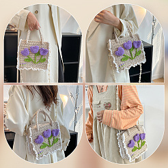 DIY Strickset mit rechteckigen Taschen&nbsp;DIY-WH0656-04