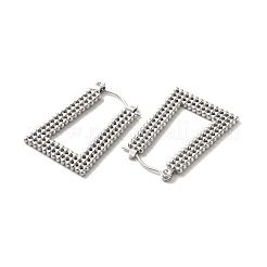 Orecchini a cerchio trapezoidali in acciaio inossidabile 304 anti-ossidazione per donna&nbsp;EJEW-K243-08P