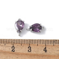 Verbindungsanhänger aus Messing mit kubischem Zirkonia-Pavé&nbsp;KK-F892-53P-01