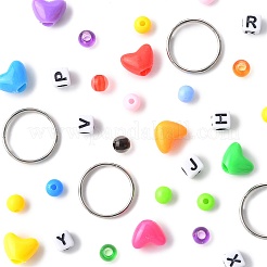 Kit fai da te per realizzare portachiavi a forma di cuore con lettere&nbsp;DIY-FS0009-87