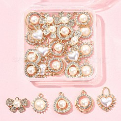 25 Stück 5 Stile Legierung Strass Charms&nbsp;FIND-FS0003-53