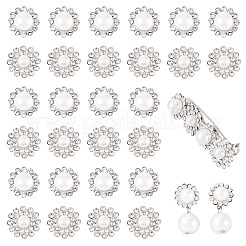 200 Stück 2 Stile Blumen-Legierung Glas Strass zum Aufnähen&nbsp;FIND-TA0006-31