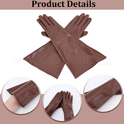 1 paire de gants longs en cuir PU à doigts entiers&nbsp;AJEW-CL0005-12A
