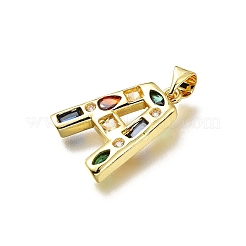 Pendentifs en laiton zircon cubique transparent&nbsp;KK-G521-01G-A-01