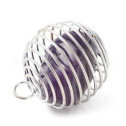 Pendentifs lanterne en améthyste naturelle&nbsp;FIND-PW0010-06G