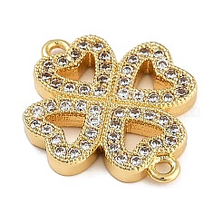 Placcatura in ottone con micro pavé di zirconi cubici trasparenti&nbsp;KK-A234-042G