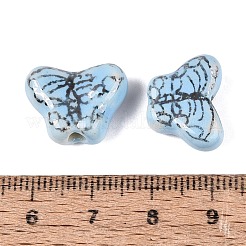 Mariposa pintada a mano cuentas de porcelana&nbsp;PORC-Q006-05E