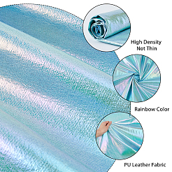 Kunstlederstoff mit Regenbogen-Farbverlauf&nbsp;AJEW-WH0314-291C