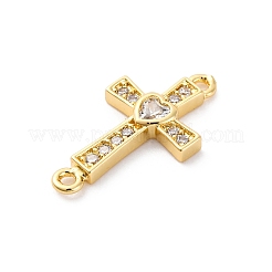 Dijes de conector de circonio cúbico micro pavé de latón&nbsp;KK-S510-16G