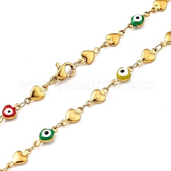 Unisex-Rosenkranzketten aus Edelstahl 304&nbsp;NJEW-L457-001A-G