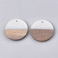 Pendentifs en bois de résine et de noyer&nbsp;RESI-S358-02B-02