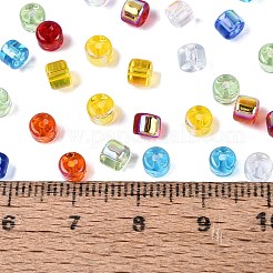 Perles de verre transparentes de couleur fgb&nbsp;SEED-Q040-07A-B09