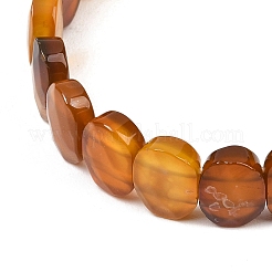 Pulsera elástica de cuentas ovaladas de ágata natural teñida y calentada&nbsp;G-E010-01-31