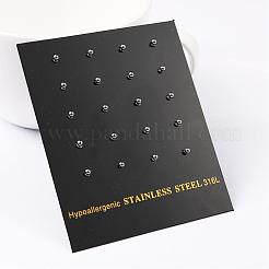 Pendientes de bola de acero inoxidable 304 resistentes al deslustre&nbsp;EJEW-2224-2mm-P