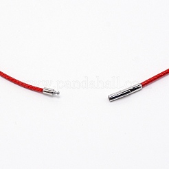 Fabrication de colliers de cordes cirées en polyester&nbsp;MAK-WH0009-05E-02