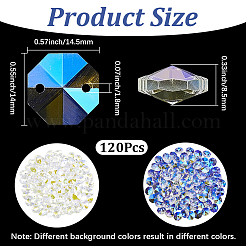 120 Stück Glas-Verbindungsanhänger&nbsp;FIND-SP0006-10