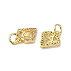Porte micro ouvrent pendentifs zircone cubique en laiton de placage&nbsp;KK-K377-72G
