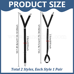 2 paio di 2 stili di stecche per camicia in poliestere e gomma per uomo&nbsp;AJEW-GA0010-15