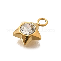 Ciondoli in acciaio inossidabile 304 con zirconi cubici&nbsp;STAS-D310-07G-03