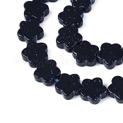 Sintetici blu Goldstone fili di perline&nbsp;G-N257-24A-01