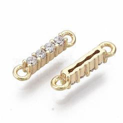 Messing Micro Pave Zirkonia Verbinder Steckverbinder&nbsp;KK-S348-481-NF