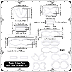 4 Box mit 4 Arten von Kunststoffformen&nbsp;DIY-SC0030-53B