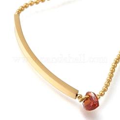 Braccialetti a catena a sfere in acciaio inossidabile 304 placcati ioni (ip)&nbsp;BJEW-H613-07G