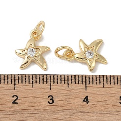 Pendenti in zirconi cubici trasparenti in micro pavè di ottone&nbsp;KK-S367-15A